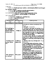 Giáo án Tự chọn Ngữ văn Lớp 9 - Tuần 13 - Năm