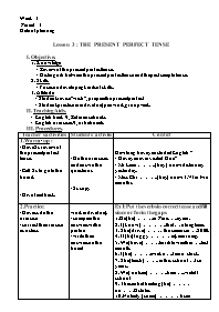 Giáo án Tự chọn Tiếng Anh 9 - Period 3, Lesso