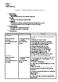 Giáo án Tự chọn Tiếng Anh 9 - Period 5, Lesso