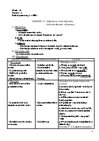 Giáo án Tự chọn Tiếng Anh 9 - Week 19, Period