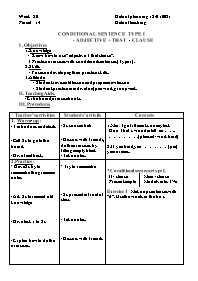 Giáo án Tự chọn Tiếng Anh 9 - Week 20, Period