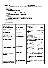 Giáo án Tự chọn Tiếng Anh 9 - Week 22, Period
