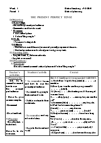 Giáo án Tự chọn Tiếng Anh 9 - Week 3, Period 