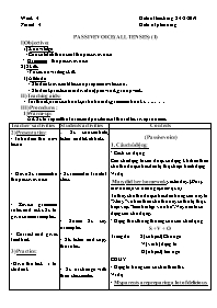 Giáo án Tự chọn Tiếng Anh 9 - Week 4, Period 