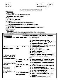 Giáo án Tự chọn Tiếng Anh 9 - Week 5, Period 