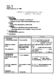 Giáo án Tự chọn Tiếng Anh Lớp 9 - Week 20, Pe
