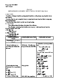 Giáo án Tự chọn Toán 9 - Tuần 5, Tiết 5: Ôn t