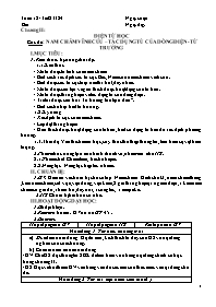 Giáo án Vật lí 9 - Tuần 12+13