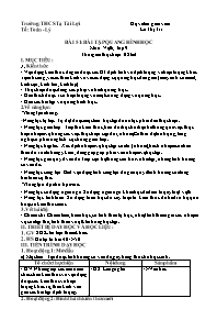 Giáo án Vật lí 9 - Tuần 27+28 - Lê Thị Trí