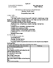 Giáo án Vật lí 9 - Tuần 30 - Năm học 2021-202