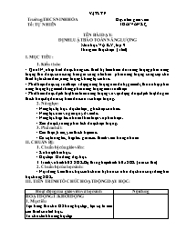 Giáo án Vật lí 9 - Tuần 33 - Năm học 2021-202