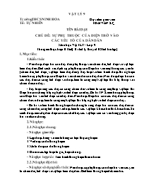 Giáo án Vật lí 9 - Tuần 5 - Năm học 2021-2022