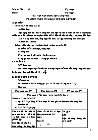 Giáo án Vật lí 9 - Tuần 6+7