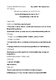 Kế hoạch bài dạy Lịch sử 9 - Tuần 12 - Năm họ