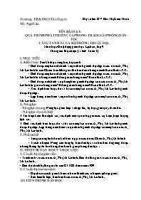 Kế hoạch bài dạy Lịch sử 9 - Tuần 3 - Năm học