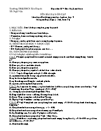 Kế hoạch bài dạy Lịch sử 9 - Tuần 35 - Năm họ