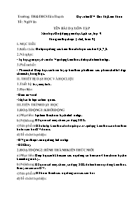 Kế hoạch bài dạy Lịch sử 9 - Tuần 9 - Năm học