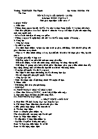 Kế hoạch bài dạy Ngữ văn 9 - Tuần 17 - Năm họ