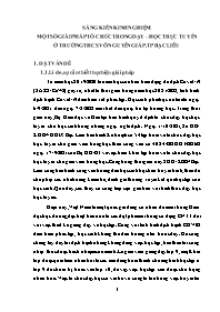 Sáng kiến kinh nghiệm Một số giải pháp tổ chứ