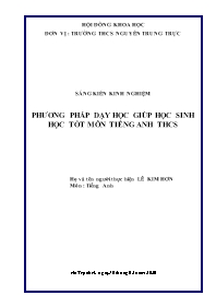 Sáng kiến kinh nghiệm Phương pháp dạy học giú