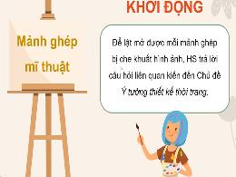 Bài giảng Mĩ thuật 9 - Bài 4: Ý tưởng thiết k