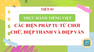 Bài giảng Ngữ văn 9 - Tiết 81: Các biện pháp 