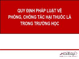 Bài giảng Quy định pháp luật về phòng, chống 