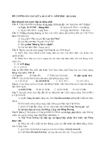 Đề cương ôn tập giữa học kì 2 môn Lịch sử 9 -