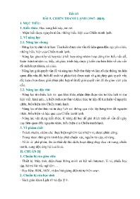 Giáo án môn Lịch sử 9 - Bài 9: Chiến tranh lạ