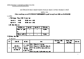 Hướng dẫn thực hiện nội dung dạy học môn Tin