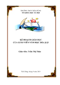 Kế hoạch giáo dục của giáo viên năm học 2024-