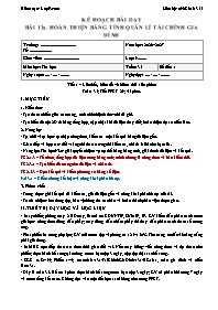 KHBD Tin học lớp 9 năm học 2026-2027 - Bài 13
