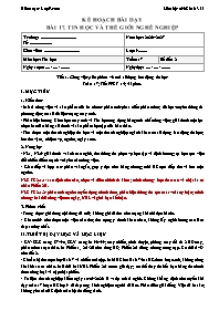 KHBD Tin học lớp 9 năm học 2026-2027 - Bài 17